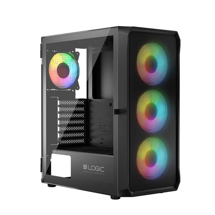 Caja Pc Logic Portos Argb Minidi Usb 3.0 Negro