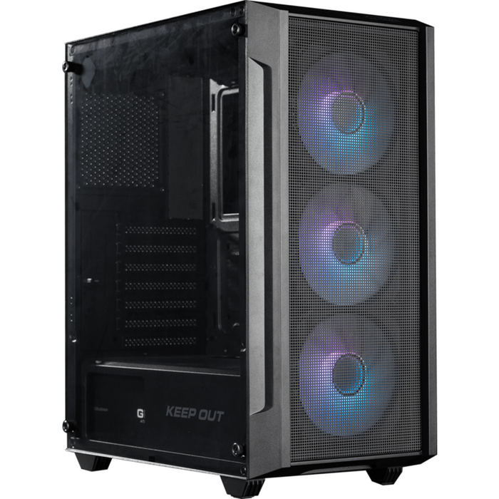 Caja Semitorre Atx Xc-200 Mesh Argb Keepout Bahías Int.: 1x3.5'', 2x2.5'' / Usb: 1xusb 3.0, 2xusb 2.0 / Audio: In/Out