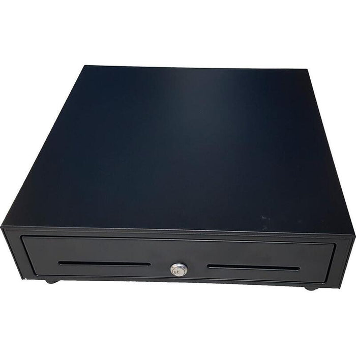 Cajon Portamonedas 41x41.5x11cm 8monederos+4billeteros Rj11 A 24v Micro Switch Ranura Frontal Color Negro