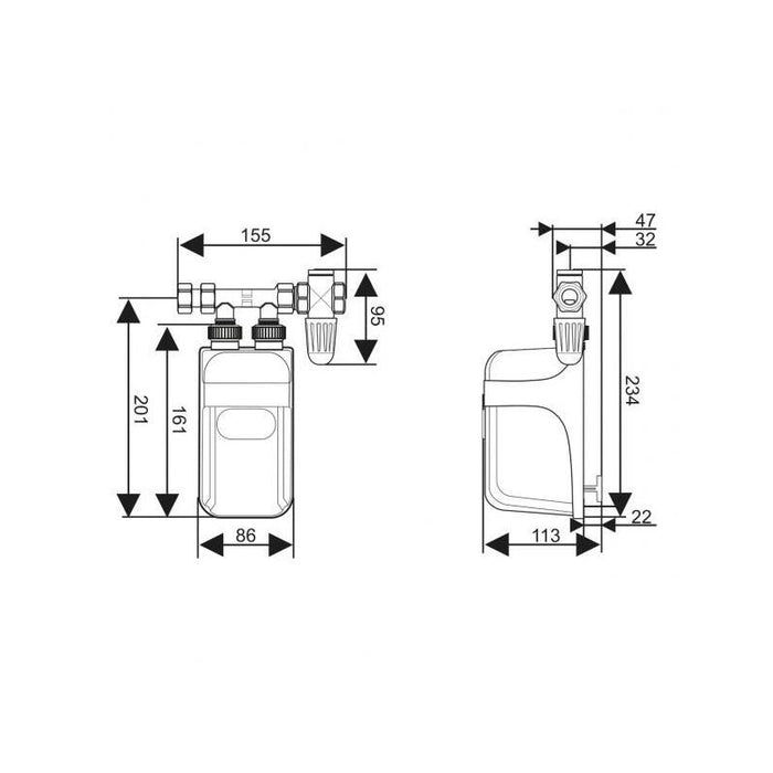 Calentador De Agua Dafi 9,0 Kw Sin Batería (400v)