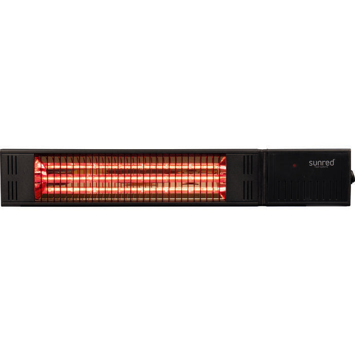 Calentador Sunred Rds-15w-B, Infrarrojos De Pared Fortuna, 1500 W, Negro