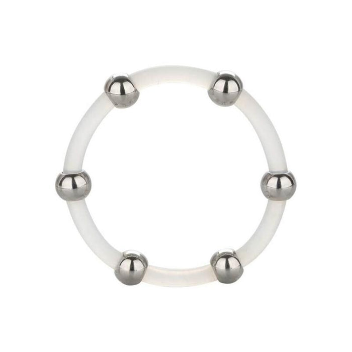 Calexotics - Anillo De Silicona Con Cuentas De Acero Talla Xl