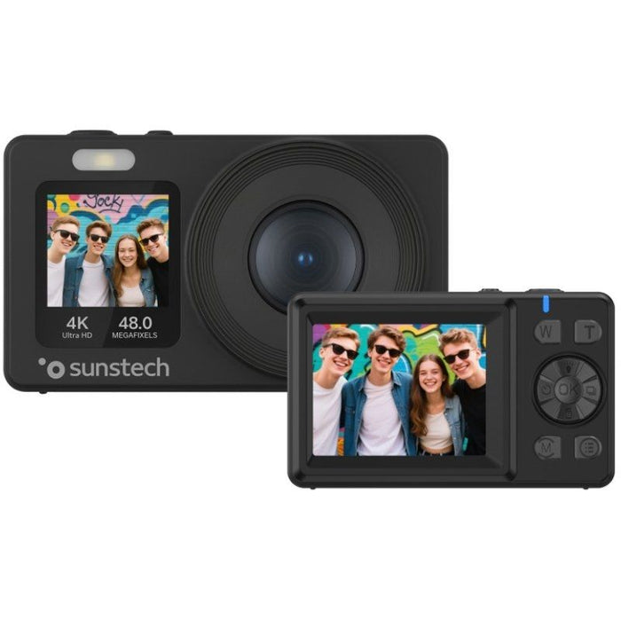 Cámara Digital Deportiva Sunstech Dcam4825 48mp Zoom Óptico 18x Negra