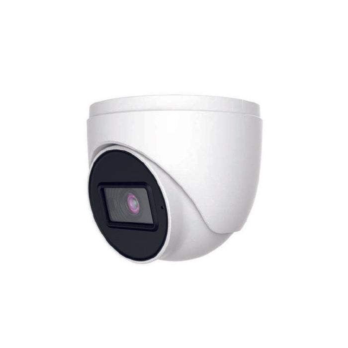 Cámara Domo 2mp 2.8mm 4en1 Full Color 24/7 Luz Blanca 20m Ip67 Mic Audio Coaxial Tvt
