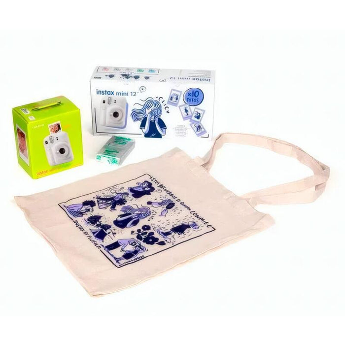 Cámara Instantánea Fujifilm Kit Blossom Instax Mini 12 Clay White
