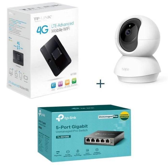 Camara Tp-Link Bundle M7350+Sg105e+Tc72