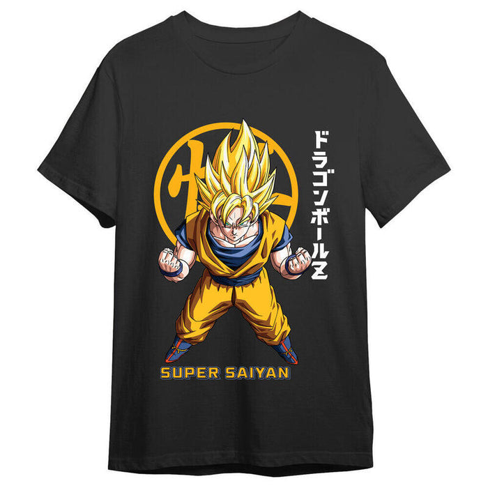 Camiseta Goku Super Saiyan Kanji Dragon Ball Z Adulto Talla S