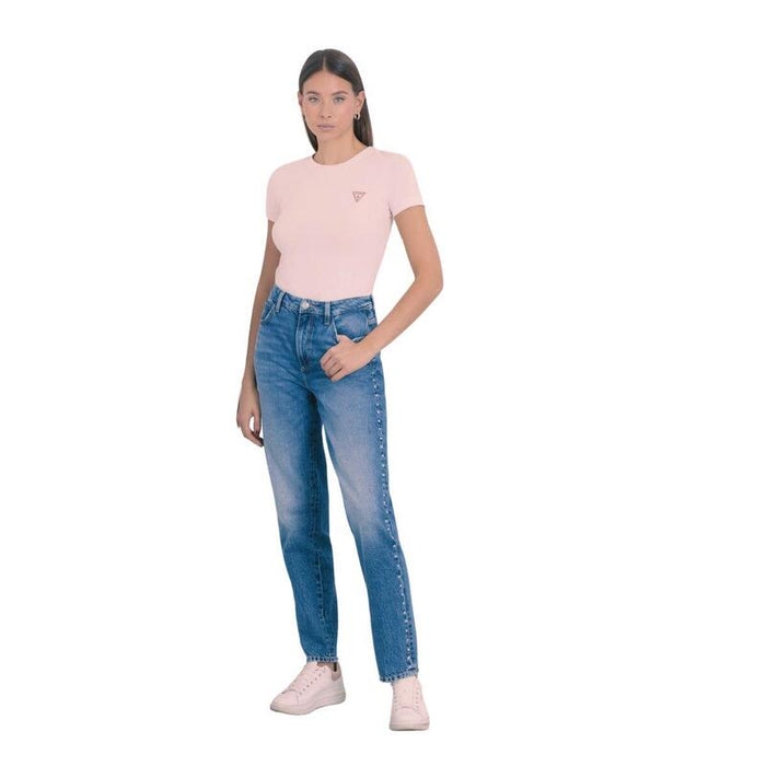Camiseta Guess Para Mujer Rosa Talla L  - W2yi44j1314-G4q4 Rosa