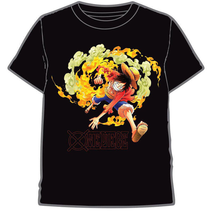 Camiseta Luffy Ataque One Piece Adulto Talla S