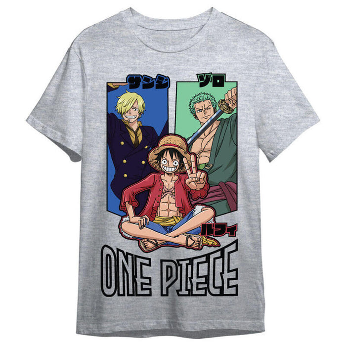 Camiseta Monkey D. Luffy, Roronoa Zoro & Sanji One Piece Adulto Talla S