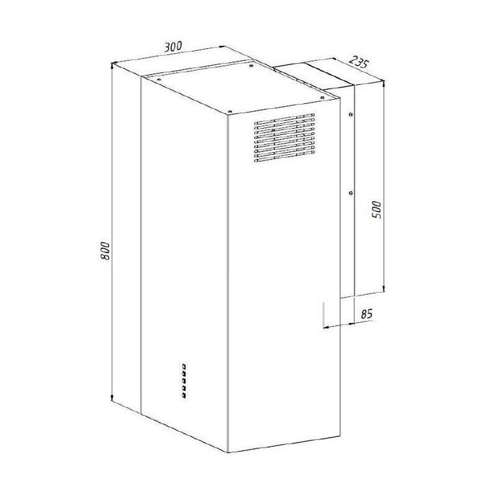 Campana Extractora Akpo Wk-12 Carmen Blanco Semimate T800 Lineal Led