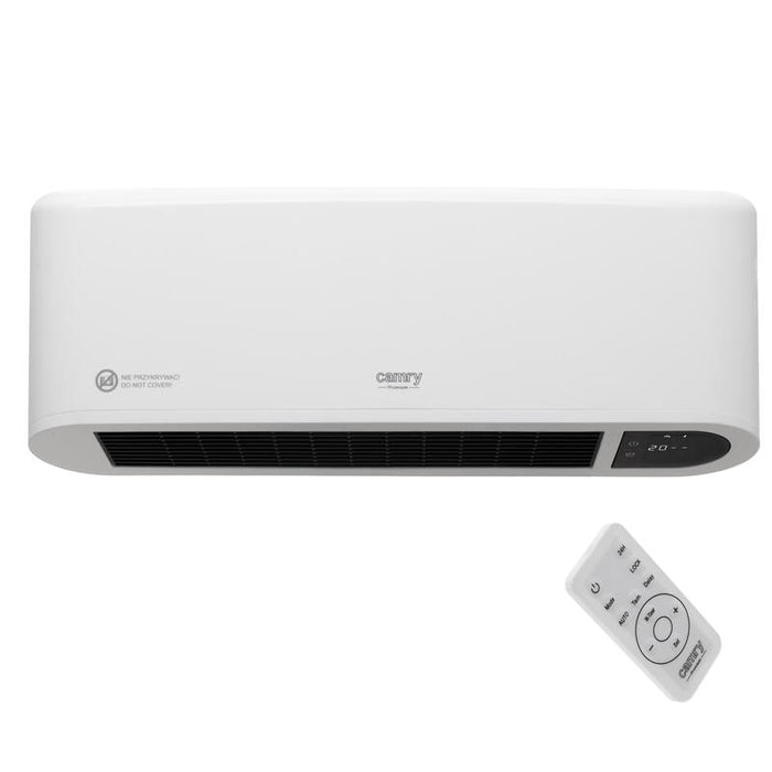 Calefactor De Cortina De Aire Camry Cr 7753 Con Pantalla Led, Montaje En Pared, Control Remoto, Blanco