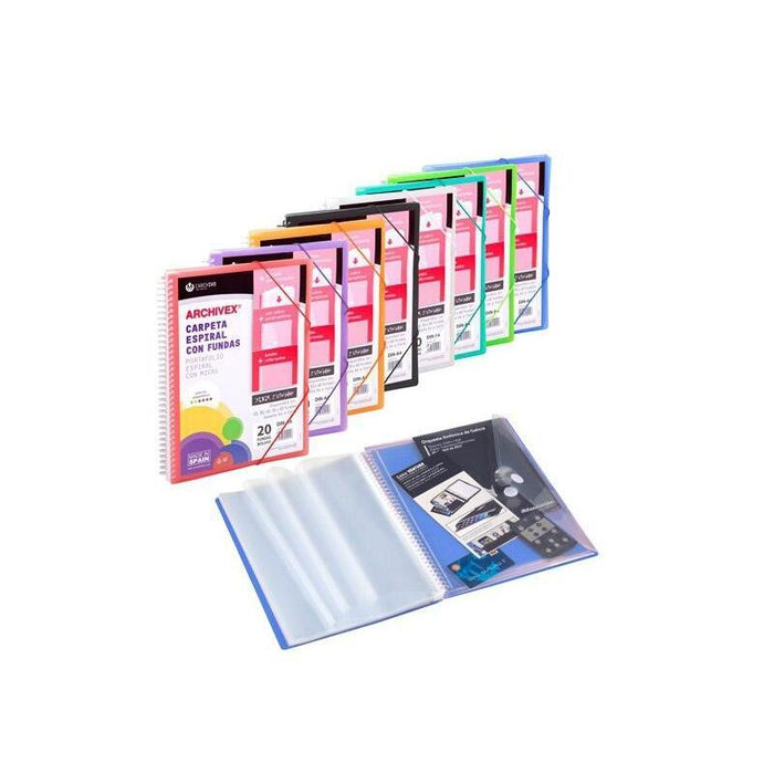 Carchivo Archivex-Star Canguro Personalizable A4 Con 60 Fundas Pp Espiral Verde