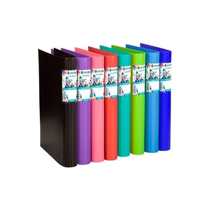 Carchivo Carpeta De Anillas 4x40mm A4 Foam Style Extra Rígido 2mm Verde Claro