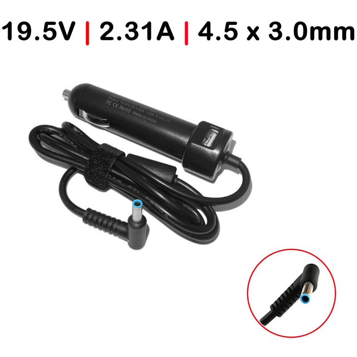 Cargador De Coche Para Portátil Hp Split 13-G110Dx 19.5V 2.31A 4.5 X 3.0Mm 45W