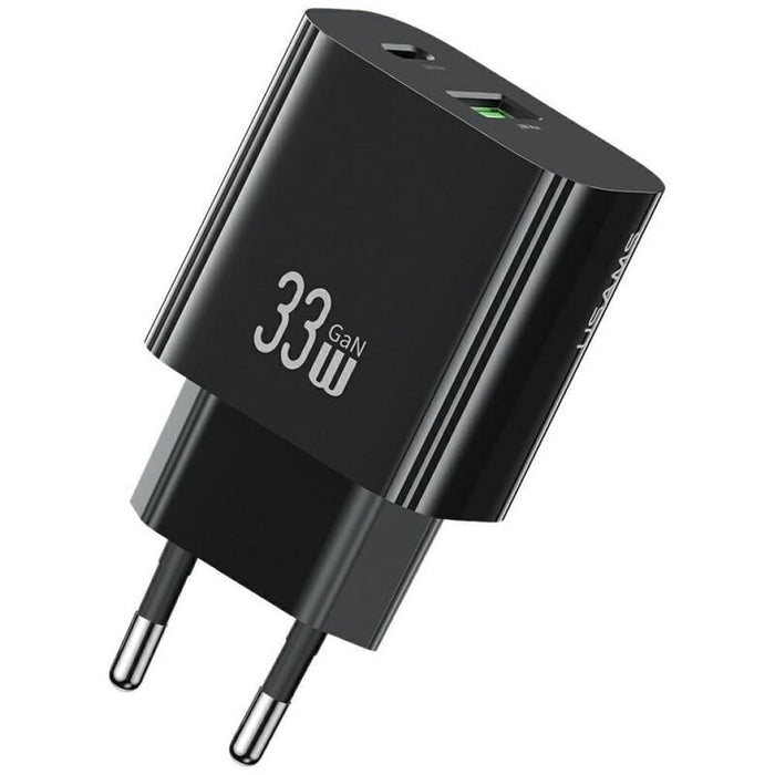 Cargador De Red T65 33w Fast Charging 1xusb-C 1xusb-A Negra