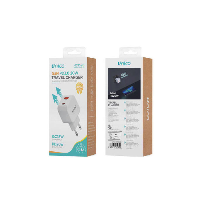 Cargador  Dual Usb A+ C 20 W