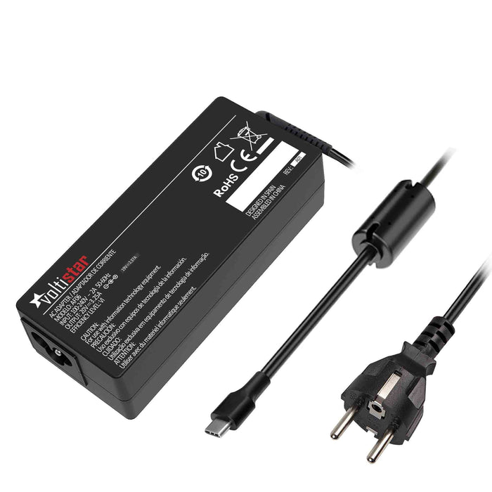 Cargador Usb-C Multivoltaje Para Portátil 5V-20V 3.25A 65W Negro