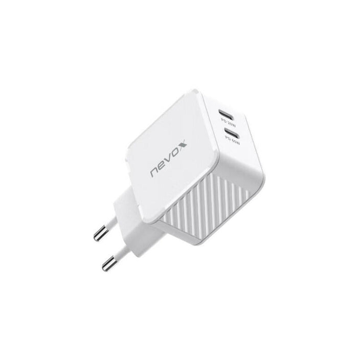 Cargador Nevox 65w Dual Usb-C (Pd) Qc3.0 Gan Blanco, Pd 3.0, Qc 3.0 4250686415797.0