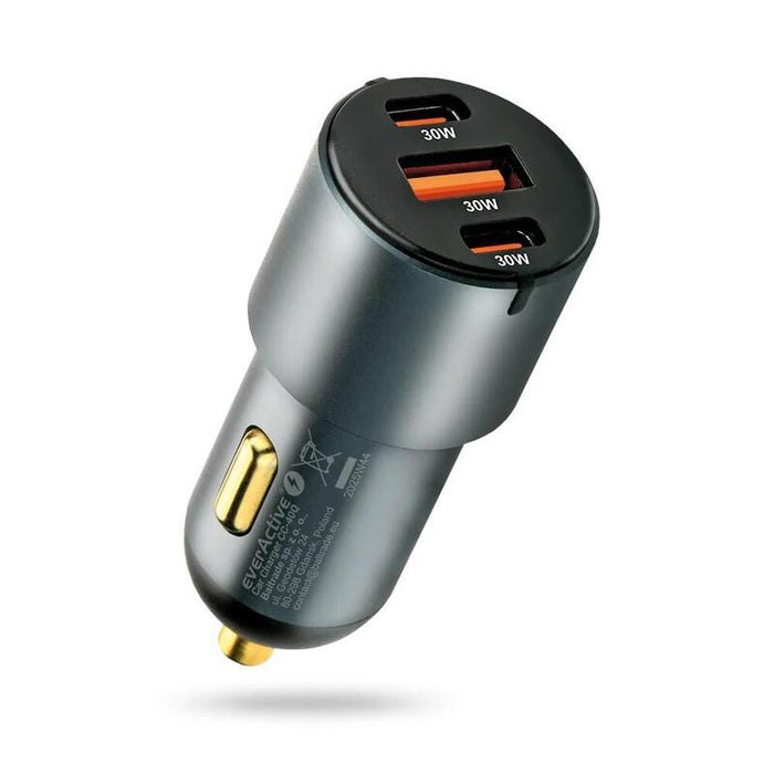 Cargador Para Coche Cc-40q Qc3.0 60w 1x Usb 2x Usb-C Pd Negro