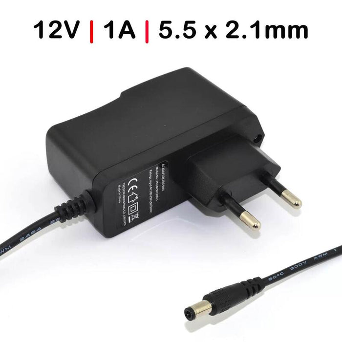 Cargador Para Tiras Leds Routers Cámaras De Seguridad 12v 1a 5.5x2.5mm