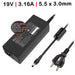 Cargador Para Portatil Samsung Series Dp300A2A Dp500A2D Dp700A3D 19V 3.16A 60W 5.5 X 3.0Mm