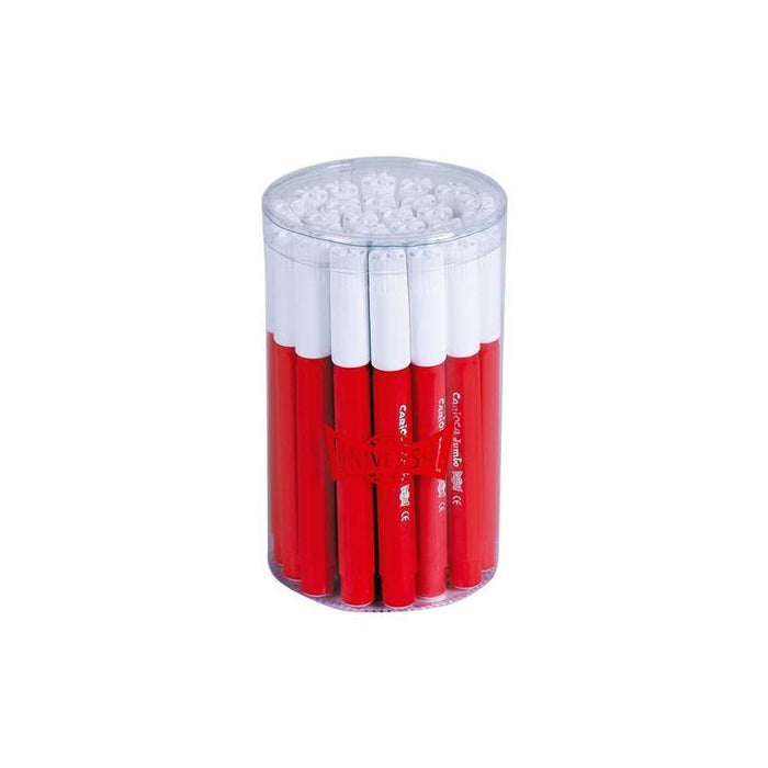 Carioca Rotulador Jumbo Punta Gruesa Bote De 30 Rojo