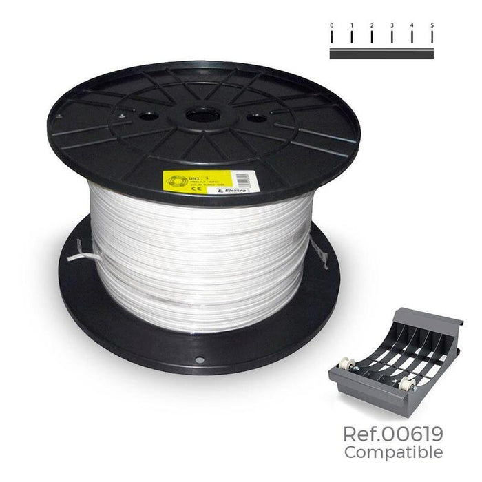 Manguera Plana H03vvh2-F 2 X 0,75 Mm² Blanca, 700 M. (Bobina Grande)
