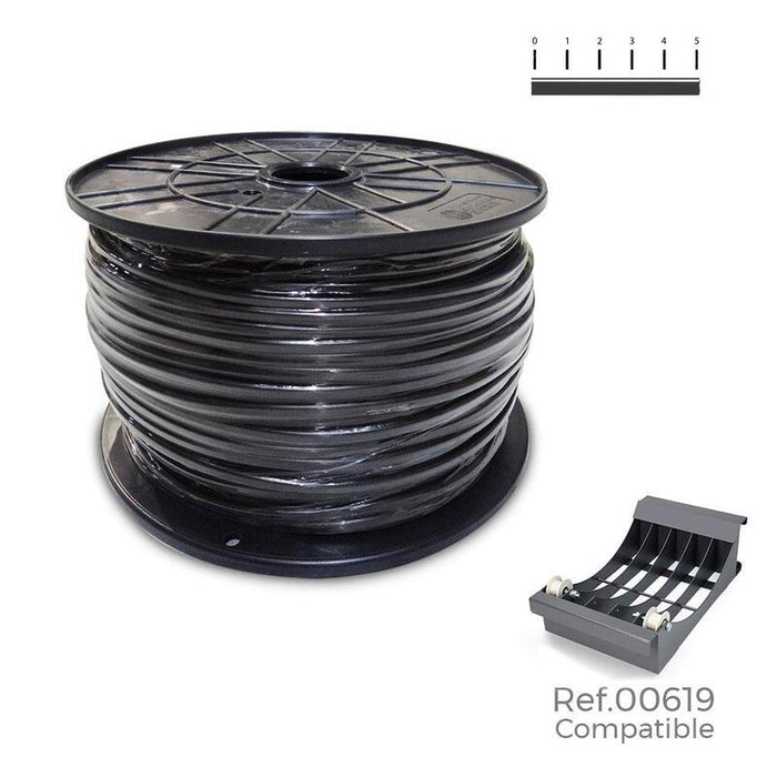 Manguera Plana H05vvh2-F 2 X 1,00 Mm² Negra, 500 M. (Bobina Grande)