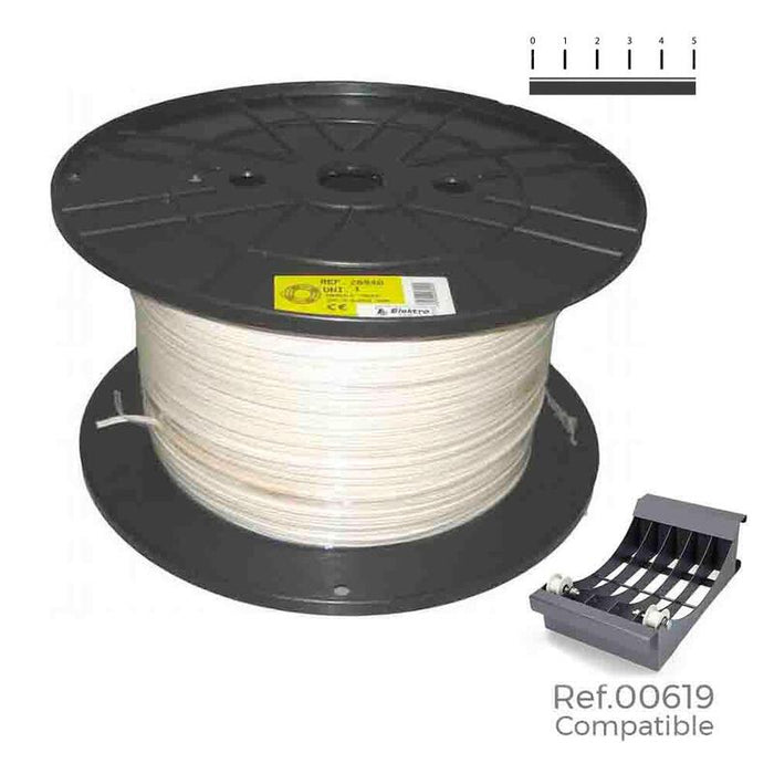 Manguera Tubular H05vv-F 2 X 1,00 Mm² Blanca, 400 M. (Bobina Grande)