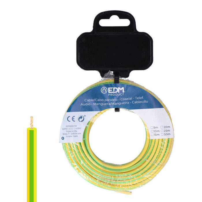 Carrete Cablecillo H07z1-K 6,00 Mm² Bicolor, 15 M