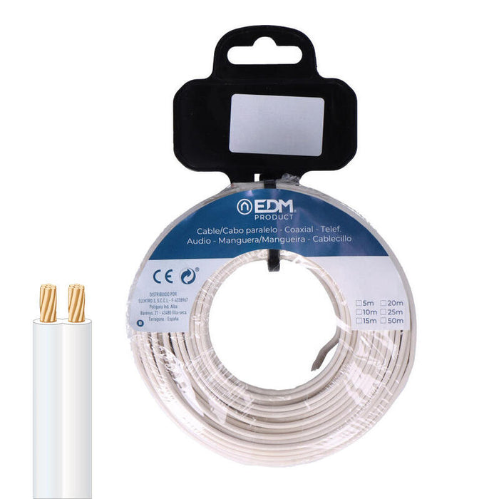 Carrete Paralelo 2 X 2,50 Mm² Blanco "Audio" 50 M