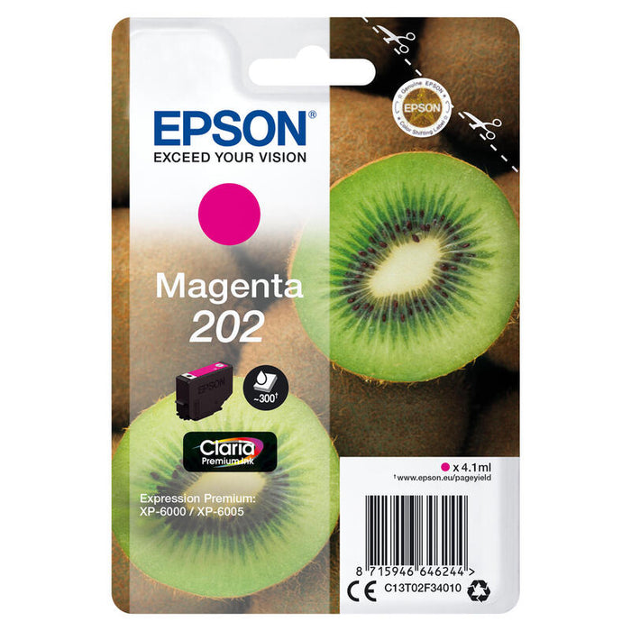 Cartucho Tinta Epson C13t02f34010 Singlepack Magenta 202 Claria Premium Ink Xp-6000 / Xp-6005 / Kiwi