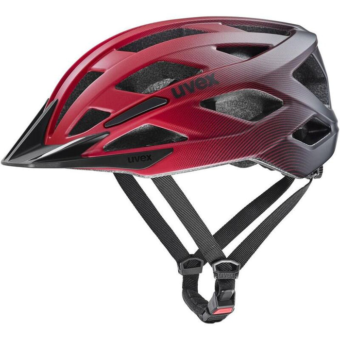 Casco De Ciclismo Uvex I-Vo 2 56-60cm, Rojo/Negro Mate