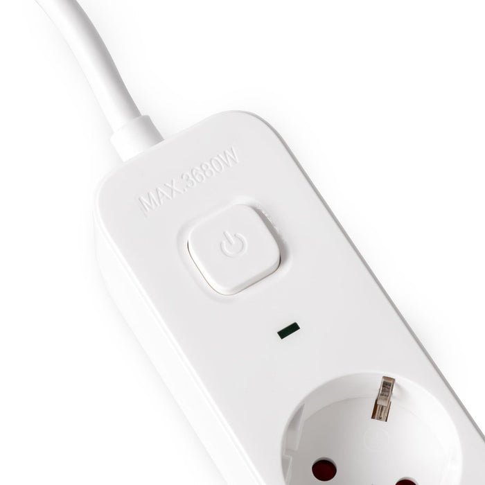 Entac Meckdosenleime 3fach 2x Usb-A & 1 Usb-C, 1,5m Blanco