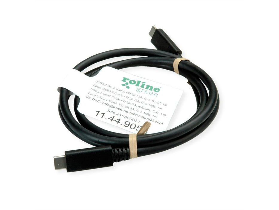 EAN 7630049629189 - ROLINE GREEN 11.44.9056 cable USB USB 3.2 Gen 2 (3.1 Gen 2) 1 m USB C Negro imagen 2