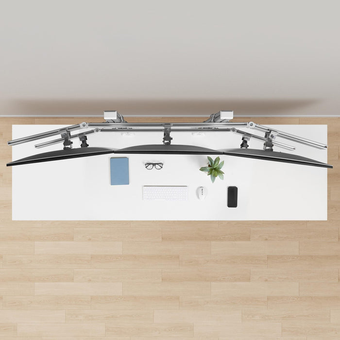 Startech.Com Six-Monitor Desk Mount W  Crossbar, Up To 32 In Screens 17.6lb - Befestigungskit - Für 6 Lcd-Displays - Säule, Dual