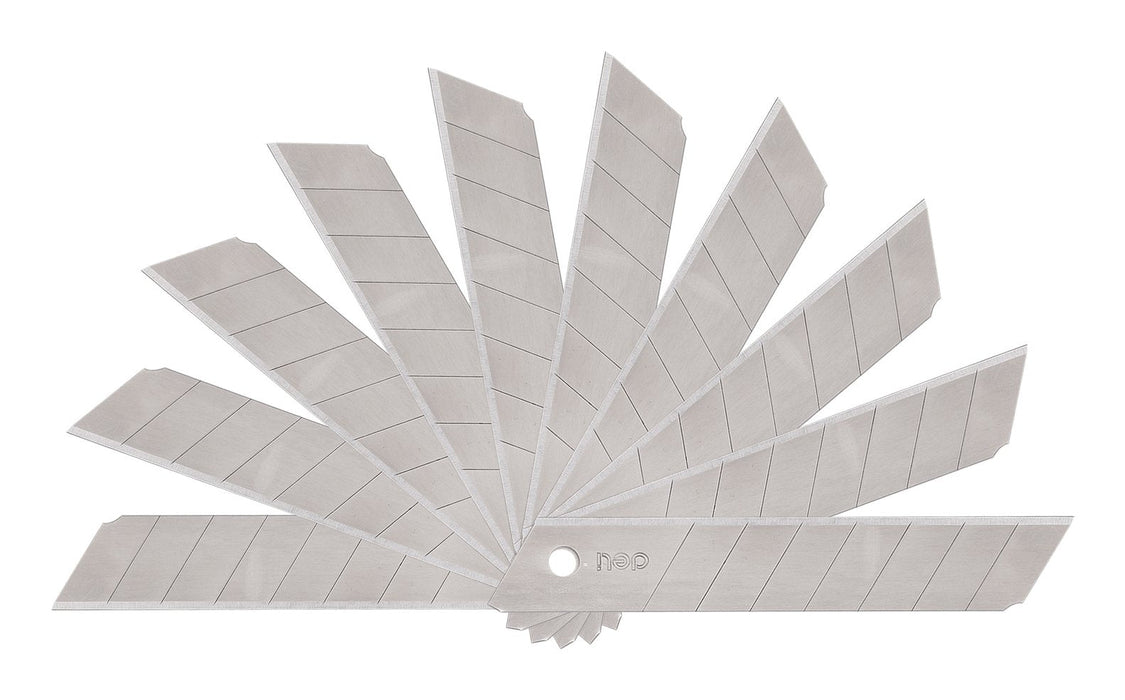 Deli Paq.10 Recambios Cuchilla Cutter 18mm