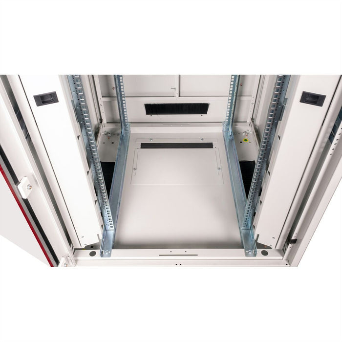 Roline 19-Zoll Netzwerkschrank Pro 26 He, 800x800 Bxt Glastr Grau