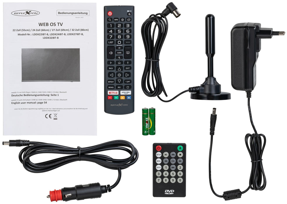 Reflexion Lddx24ibt_b Smart Led-Tv 24 Dvb-S2 C T2 Full-Hd Ci+ Pvr Dvd-Player