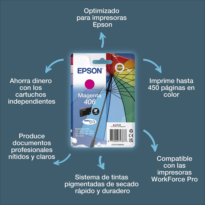 Epson Singlepack Magenta 406 Durabrite Ultra Ink