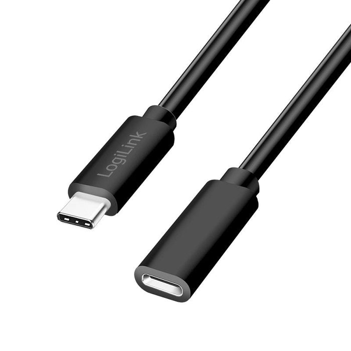 Logilink Usb 2.0 Typ-C Cable C M > Usb-C F, Pd, Negro 1m