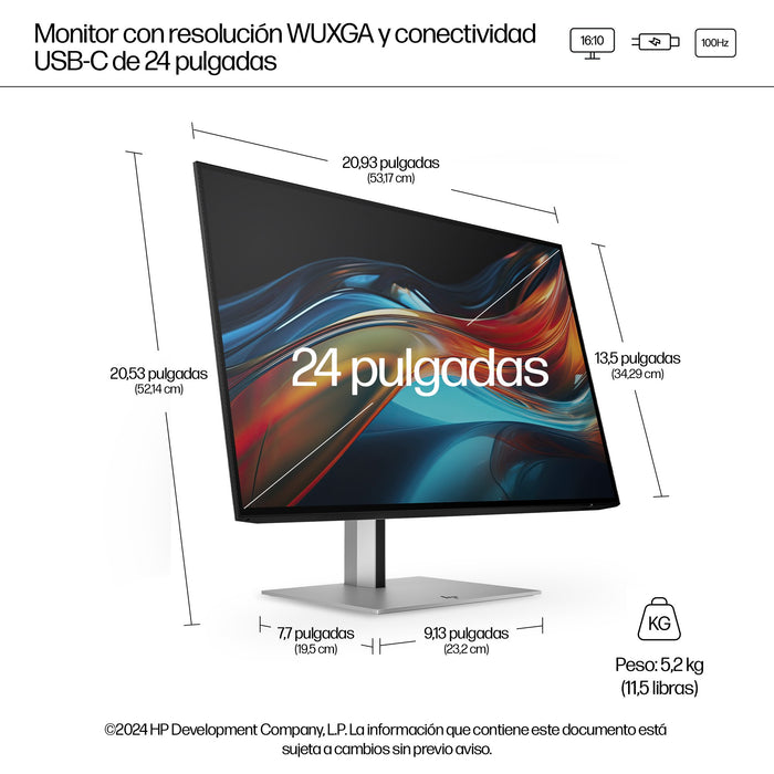 EAN 5715063476277 - HP Series 7 Pro 24 inch WUXGA USB-C Monitor - 724pu pantalla para PC 61 cm (24") 1920 x 1200 Pixeles LCD  imagen 4
