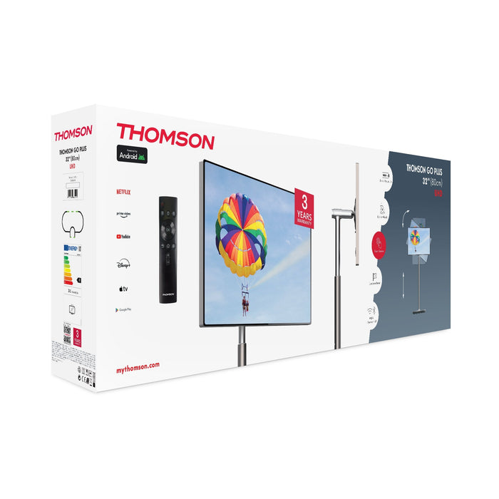 Tv Led 32" Thomson 32ue5m45e Uhd 4k Arm Cortex A72*4+Arm Cortex A53*4 Webcam Integrada Pantalla Táctil Subwoofer Micrófono Blanco