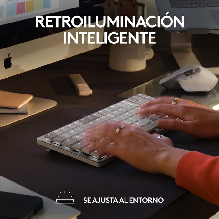 EAN 5099206103306 - Logitech Master 920-010799 teclado Oficina RF Wireless + Bluetooth QWERTY Internacional de EE.UU. Gris imagen 9