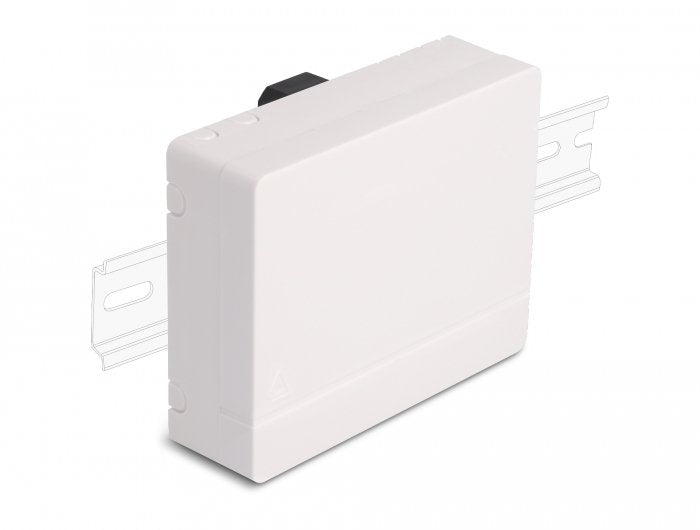 Lwl Anschlussdose Für Hutschiene 4 X Sc Simplex Oder Lc Duplex Weiss