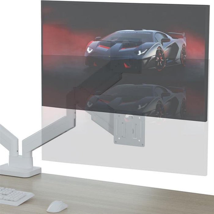 Gembird Desk Mounted Adjustable Double Monitor Arm 17-32" White