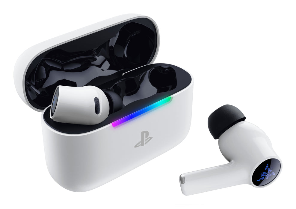 Auriculares  Razer Hammerhead V3 X Hyperspeed Playstation  Inalámbricos Gaming Multiplataforma - Hyperspeed Y Bluetooth - 40 Horas La Batería - Impermeable Ipx4 - Thx Spatial Audio  Blanco