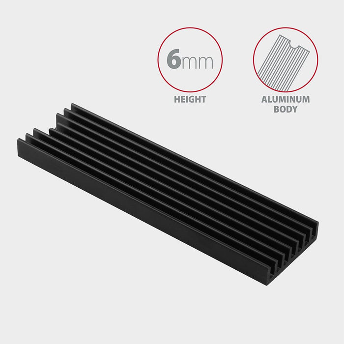 EAN 8595247905543 - Axagon CLR-M2L6 sistema de refrigeración para ordenador M.2 NVMe SSD, Unidad de estado sólido Disipador t imagen 3