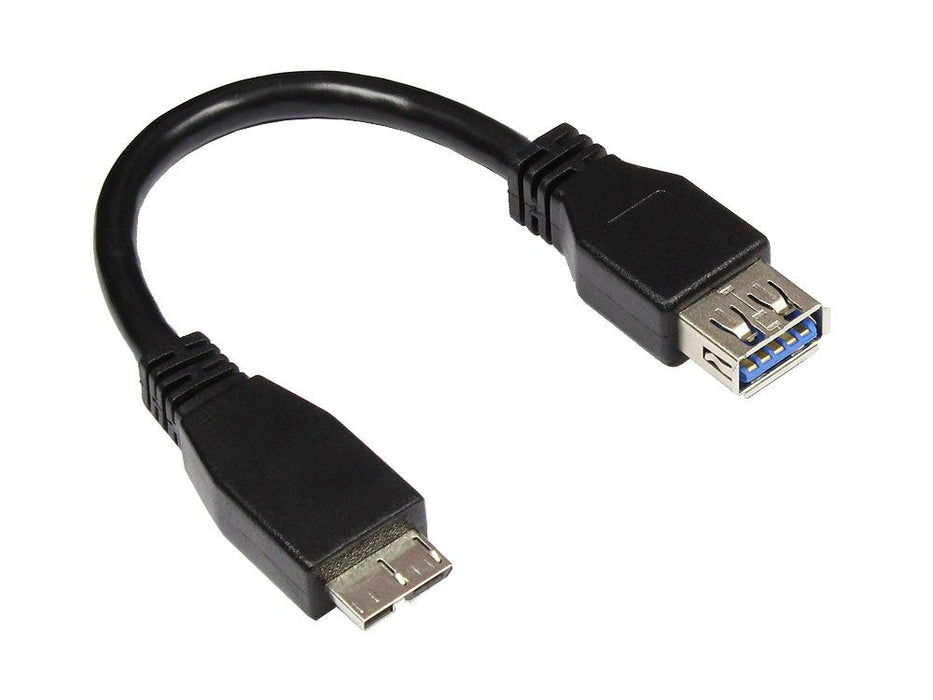 Adaptercable Usb 3.0 Otg (On-The-Go), Stecker Micro B An Buchse A, Schwarz, 0,1m, Good Connections®